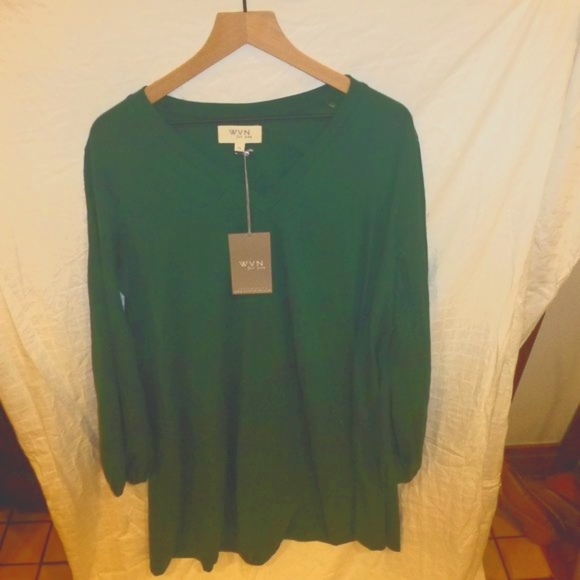 Synergy Organic Green Mini Dress Tunic Size XL WVN NWT - Picture 8 of 10